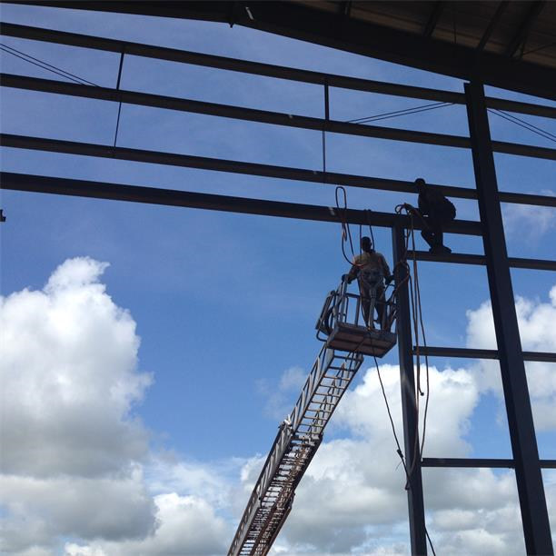 Armazém pré-fabricado de estrutura de aço metálica industrial